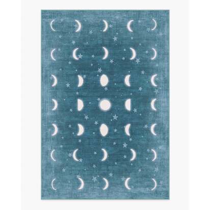 To The Moon And Back Soft Teal Rug by Humberto Leon - 200 x 290 cm - All-In-One Rug