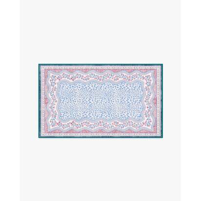 Wendy Animal Border Blue & Pink Rug by Humberto Leon - 200 x 290 cm - All-In-One Rug