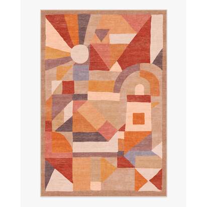 Orilla Sunset Flatwoven Rug by Jungalow - 200 x 290 cm - Rug + Cushioned Pad System