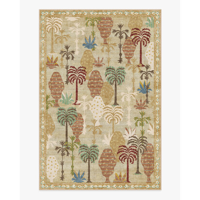 Palmistry Natural Flatwoven Rug by Jungalow - 200 x 290 cm - Rug + Cushioned Pad System