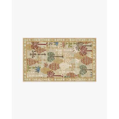 Palmistry Natural Flatwoven Rug by Jungalow - 200 x 290 cm - Rug + Cushioned Pad System
