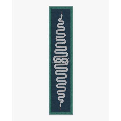 Venom Sapphire Rug by Jonathan Adler - 75 x 365 cm - All-In-One Rug