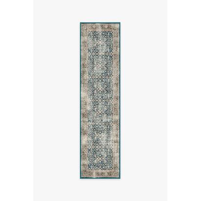 Celestine Teal Blue Rug - 75 x 365 cm - All-In-One Rug
