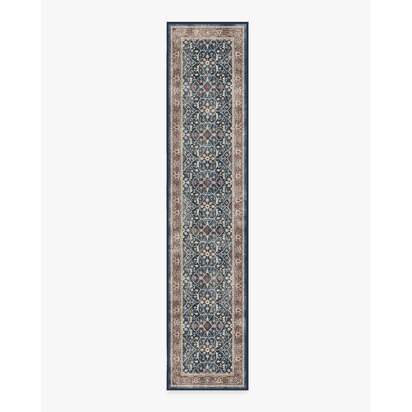 Celestine Sapphire Flatwoven Rug - 75 x 365 cm - Rug + Pad System