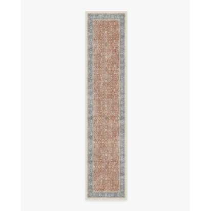 Celestine Coral Flatwoven Rug - 75 x 365 cm - Rug + Pad System