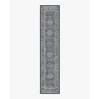 Alessia Dusk Blue Flatwoven Rug - 75 x 365 cm - Rug + Pad System