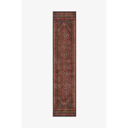 Kaden Amber Red Flatwoven Rug - 75 x 365 cm - Rug + Pad System