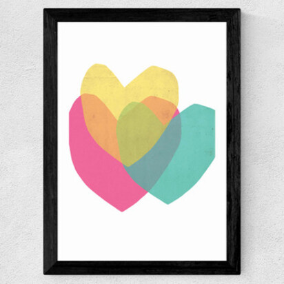 Bright Hearts 50x70cm Frame Natural Oak Narrow (15mm) 