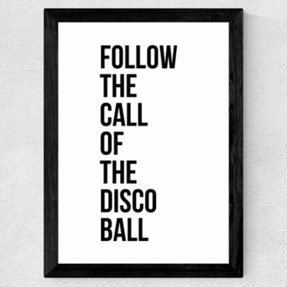 Disco Ball 50x70cm Frame Black Narrow (15mm) 