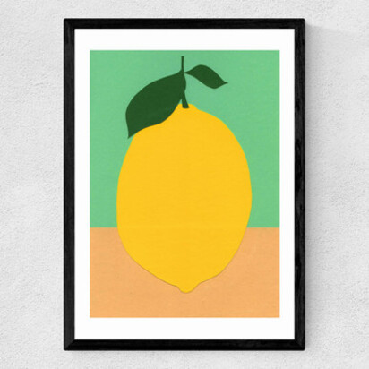 Lemon by Rosi Feist A2 (42 x 59.4cm) Frame Black Narrow (15mm) 