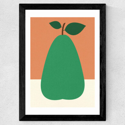 Green Pear A3 (29.7 x 42cm) Frame Black Narrow (15mm) 
