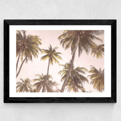Palm Trees A3 (29.7 x 42cm) Frame Black Medium (22mm) 