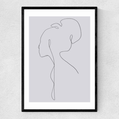 Female 50x70cm Frame Natural Oak Narrow (15mm) 