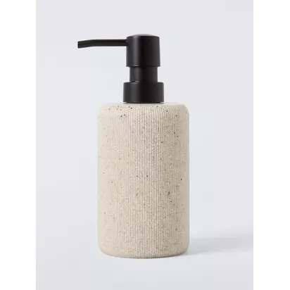 John Lewis Dune Soap Dispenser, Natural Sand Natural Sand | H18 x W7.5 x D7.5cm