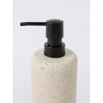 John Lewis Dune Soap Dispenser, Natural Sand Natural Sand | H18 x W7.5 x D7.5cm