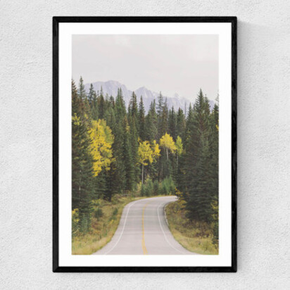 The Way to Autumn A1 (59.4 x 84.1cm) Frame Black Medium (22mm) 