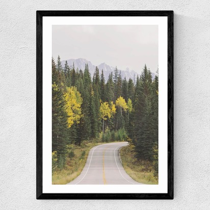 The Way to Autumn A1 (59.4 x 84.1cm) Frame Black Medium (22mm) 