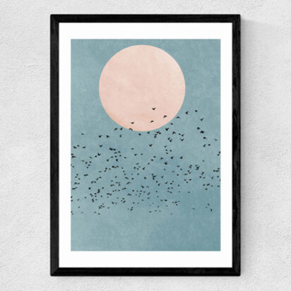 Fly Away A2 (42 x 59.4cm) Frame Black Medium (22mm) 