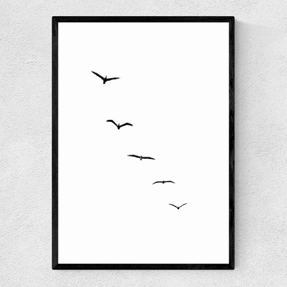 Heavenly Creatures 50x70cm Frame Black Narrow (15mm) 