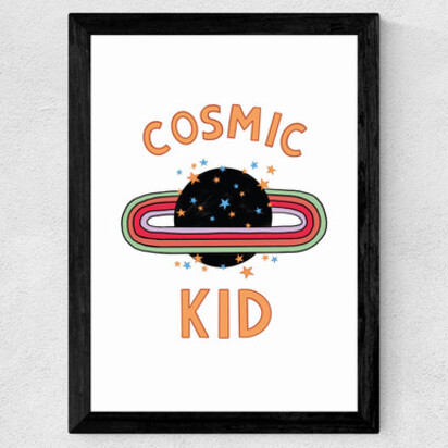 Cosmic Kid A3 (29.7 x 42cm) Frame White Narrow (15mm) 