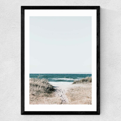 Sea View A2 (42 x 59.4cm) Frame Black Narrow (15mm) 