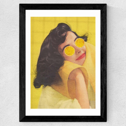 Squeeze the Day A2 (42 x 59.4cm) Frame Black Narrow (15mm) 