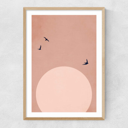 Zugspitze A3 (29.7 x 42cm) Frame Natural Oak Medium (22mm) 