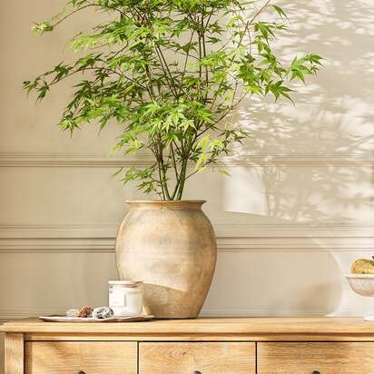 Beige Stone Effect Vase - Home Accessories - The Cotswold Company
