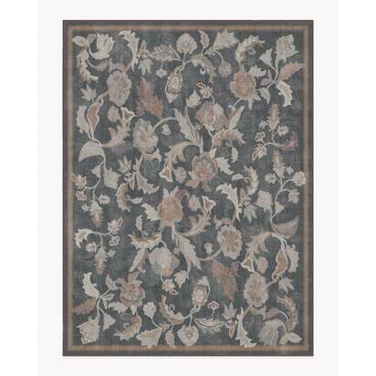 Plume Charcoal Flatwoven Rug - 275 x 365 cm - Rug + Pad System