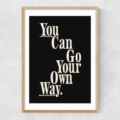 Own Way 50x70cm Frame Black Medium (22mm) 