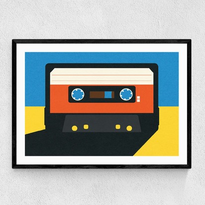 Black Tape A3 (29.7 x 42cm) Frame Black Narrow (15mm) 
