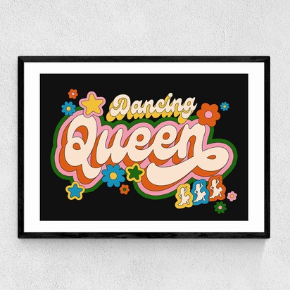 Dancing Queen A3 (29.7 x 42cm) Frame Black Narrow (15mm) 