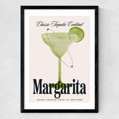 Margarita by HollieGraphik A3 (29.7 x 42cm) Frame Black Narrow (15mm) 
