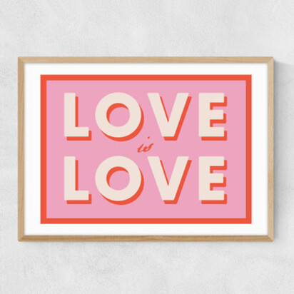 Love Is Love by Studio Eleni A3 (29.7 x 42cm) Frame Black Narrow (15mm) 