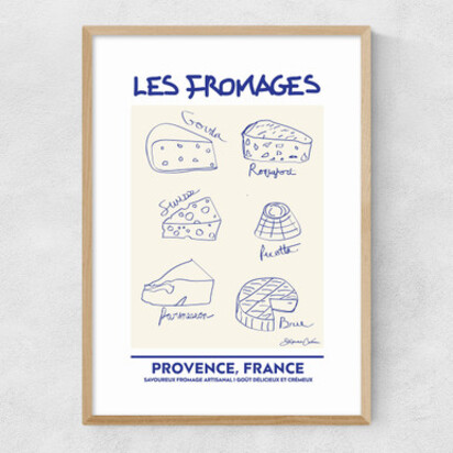 Les Fromages A2 (42 x 59.4cm) Unframed 