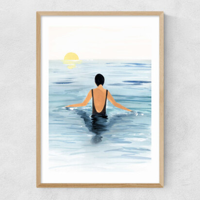 Swimmer 50x70cm Unframed 