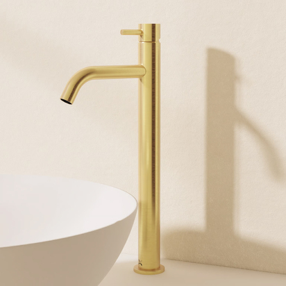 Crosswater MPRO Basin Tall Mixer Tap - Brushed Brass