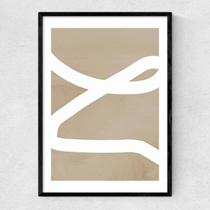 Lines A2 (42 x 59.4cm) Frame Black Narrow (15mm) 