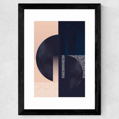Dots II A3 (29.7 x 42cm) Frame White Medium (22mm) 
