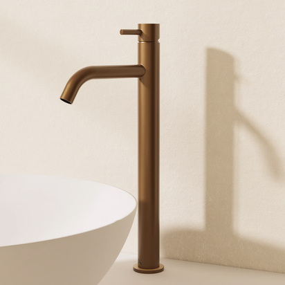 Crosswater MPRO Basin Tall Mixer Tap - Brushed Bronze