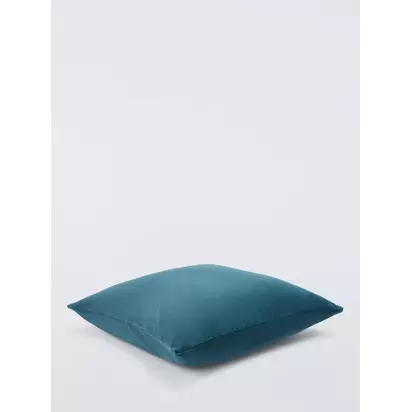 John Lewis Cotton Velvet Cushion Dark Teal | 51x51x2 cm