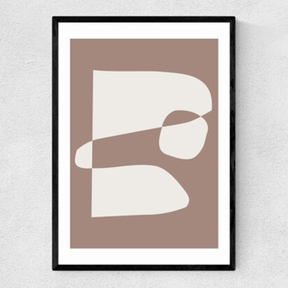 Silhouette brown A3 (29.7 x 42cm) Frame Natural Oak Narrow (15mm) 