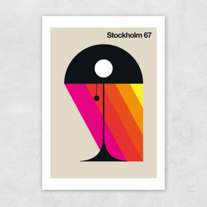 Stockholm 67 A2 (42 x 59.4cm) Frame Black Narrow (15mm) 