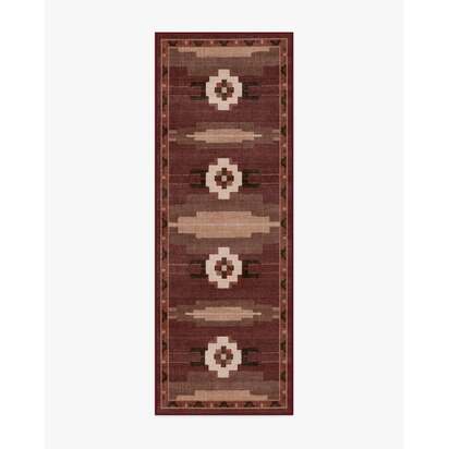 Annika Rust Red Flatwoven Rug - 75 x 215 cm - Rug + Cushioned Pad System