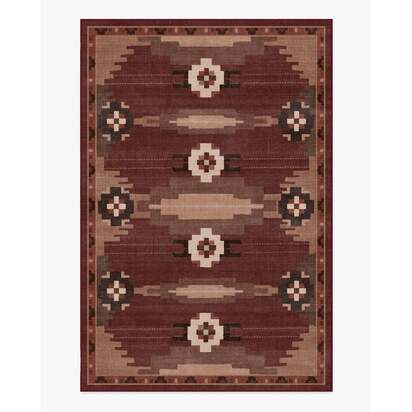 Annika Rust Red Flatwoven Rug - 200 x 290 cm - Rug + Cushioned Pad System