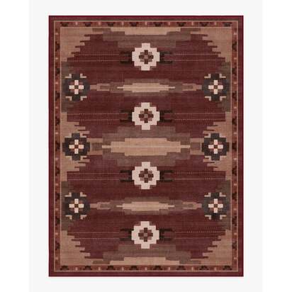 Annika Rust Red Flatwoven Rug - 275 x 365 cm - Rug + Cushioned Pad System