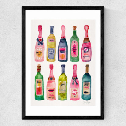 Champagne by Cat Coquillette A2 (42 x 59.4cm) Unframed 
