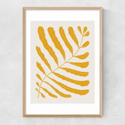 Yellow Plant A2 (42 x 59.4cm) Frame Black Wide (35mm) 