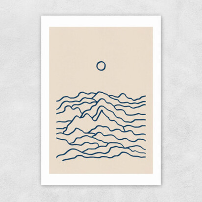 Mountainscape by Alisa Galitsyna 50x70cm Frame Black Narrow (15mm) 