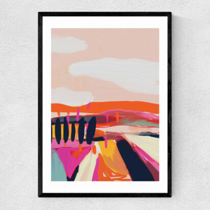 Landscape by Ana Rut Bre A3 (29.7 x 42cm) Frame Natural Oak Narrow (15mm) 